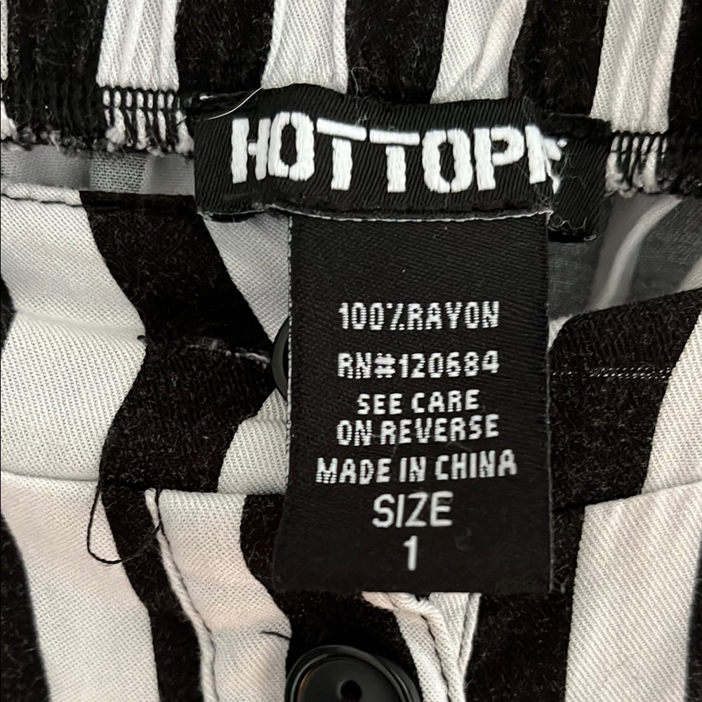 Black and White Striped Women's Skirt - Picture 2 of 3